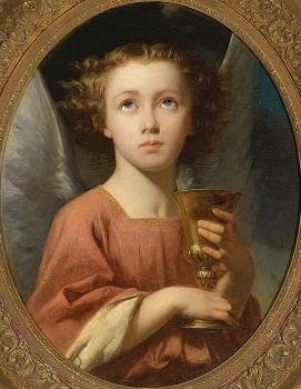 查爾斯 紥卡裡 蘭德勒 An Angel Holding a Chalice 查爾斯 紥卡裡 蘭德勒 An Angel Holding a Chalice
